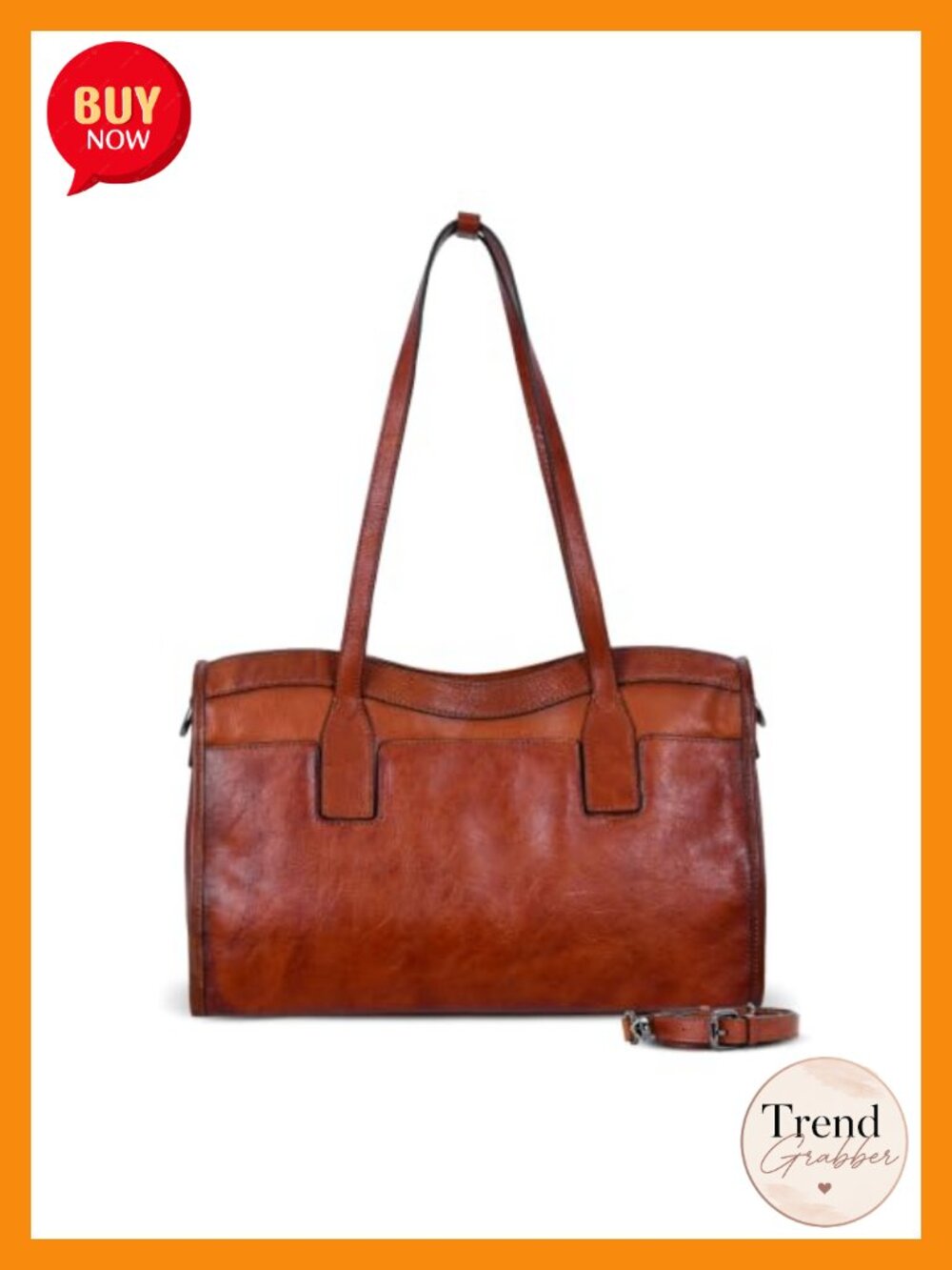 Genuine Leather Shoulder Bag Large Tote for Women, Fits 13" Laptop